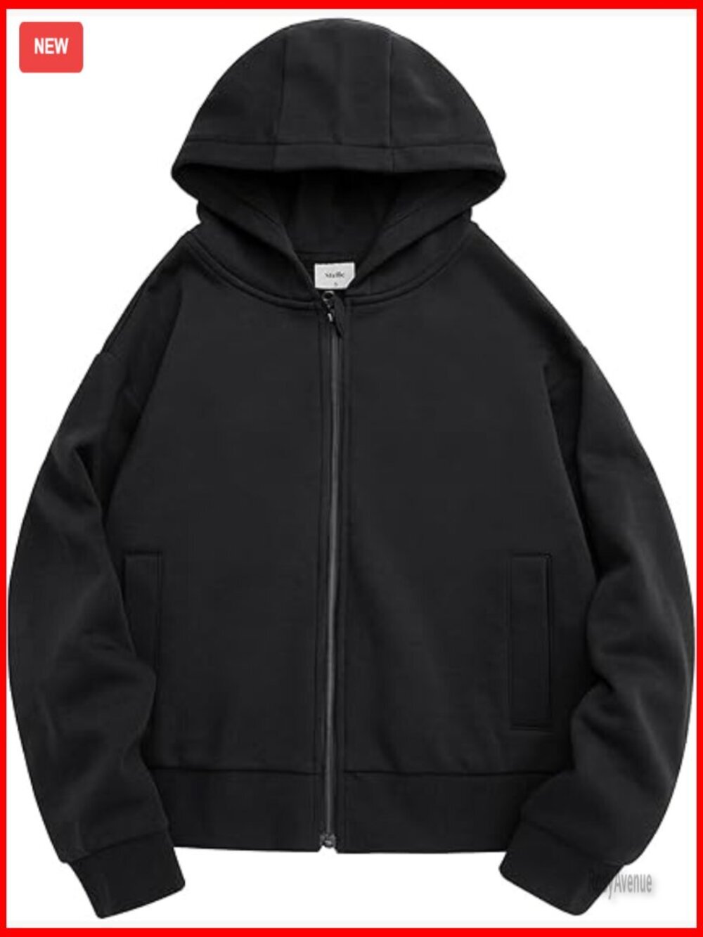 Zip Up Hoodie Crop Jacket Long Sleeve Fleece Sweatshirt with Pockets Casual Coat